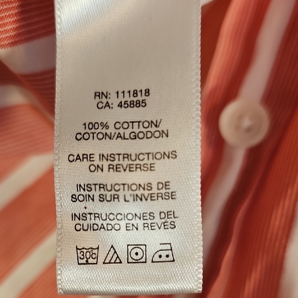 Michael Kors Women's Striped Button-Up Shirt Size 14 - Picture 6 of 6